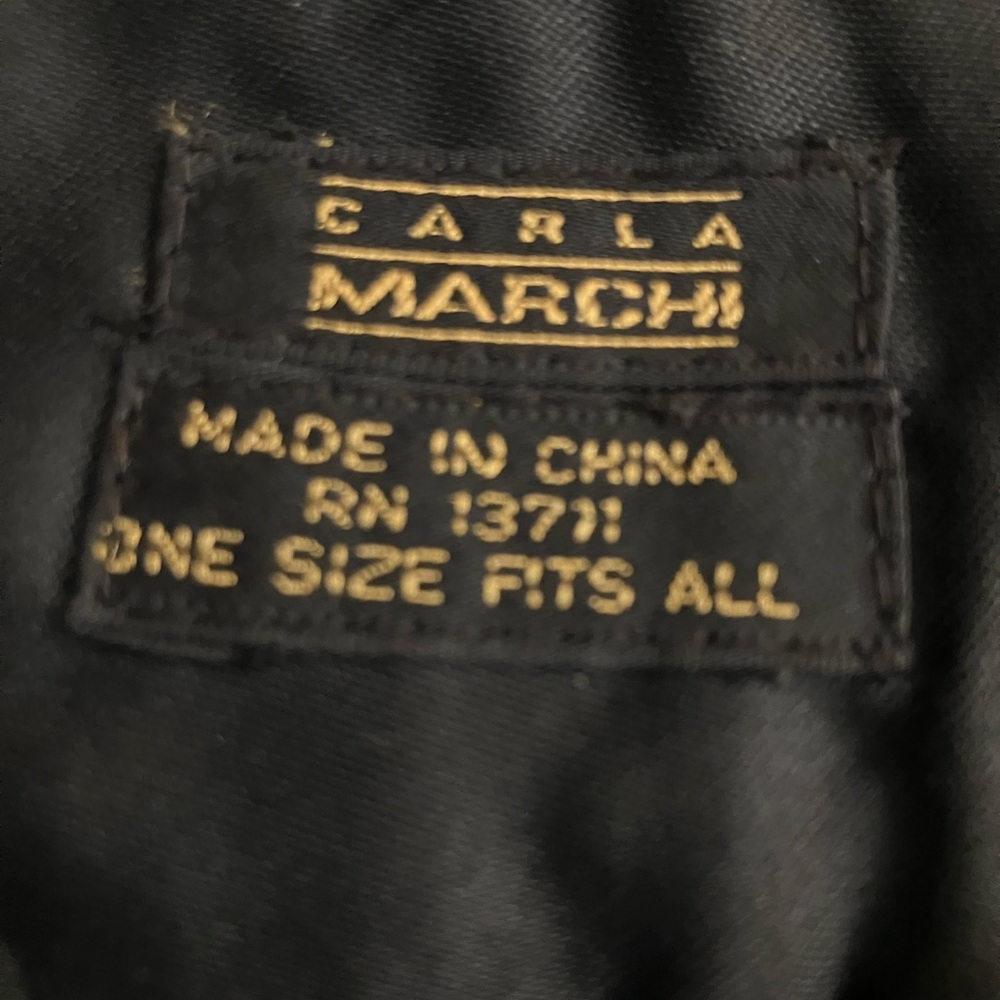 Vintage Carla Marchi Black and Silver Beaded Stretch Belt Art Deco Cinch Waist - Picture 10 of 11